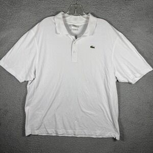 Lacoste Sport Mens White Short Sleeve Pique Polo Shirt H3406 Size 9 3XL